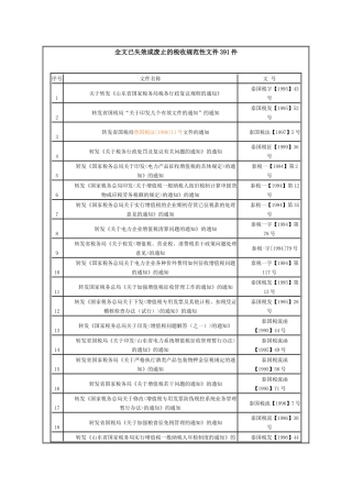 全文已失效或废止的税收规范性文件391件