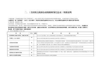 全国重点税源企业税收财务信息表填报说明