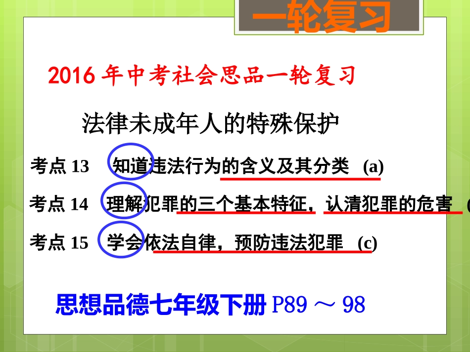一般违法和犯罪（考点13、14、15）_第1页