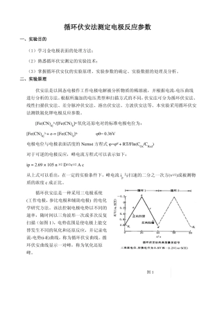 循环伏安法电极参数的测定