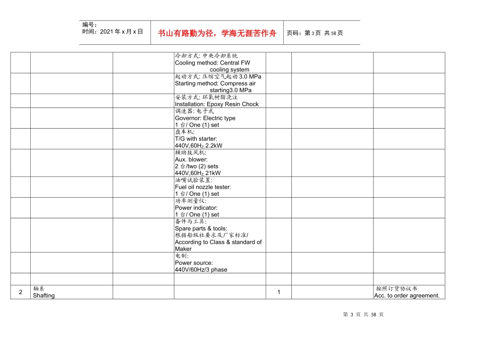 船舶建造轮机设备购买清单_第3页