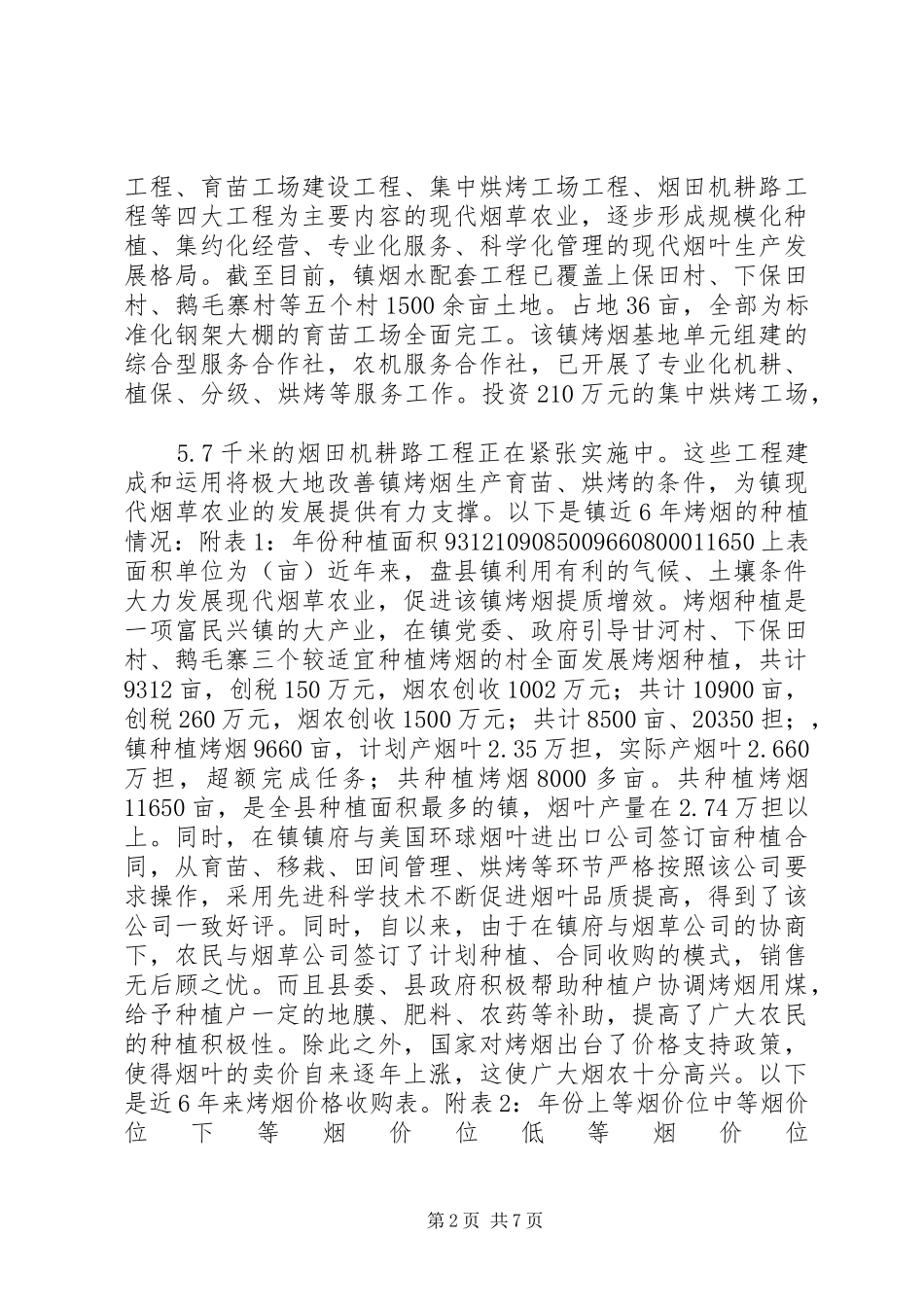 乡镇烤烟种植可行性评估分析报告_第2页