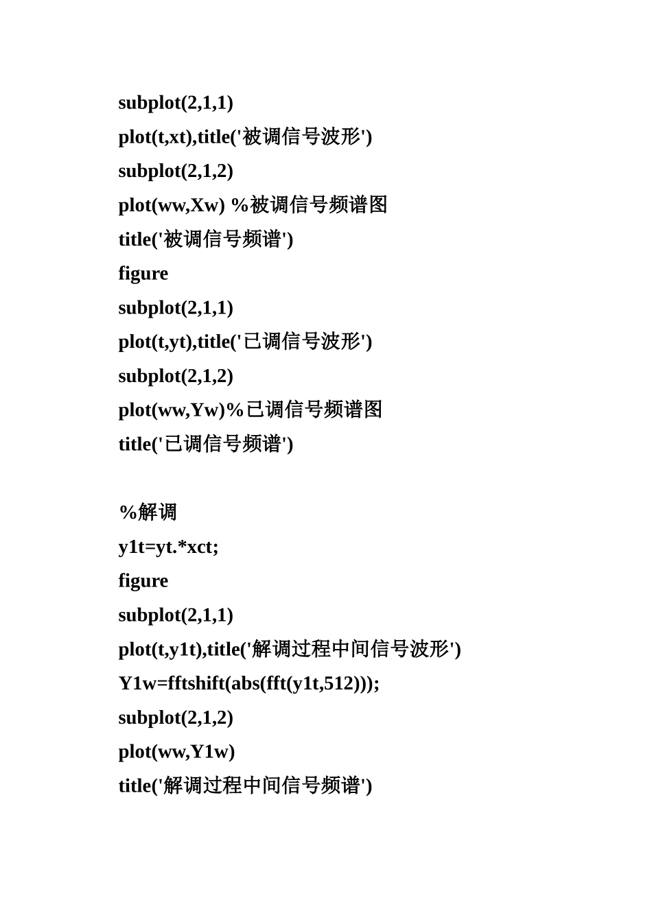 信号与信号处理实验十二 信号的调制与解调【参考代码】_第3页