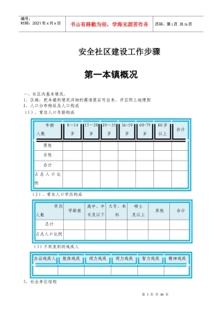 安全社区建设工作步骤
