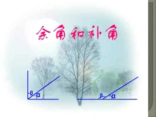 余角和补角 ()