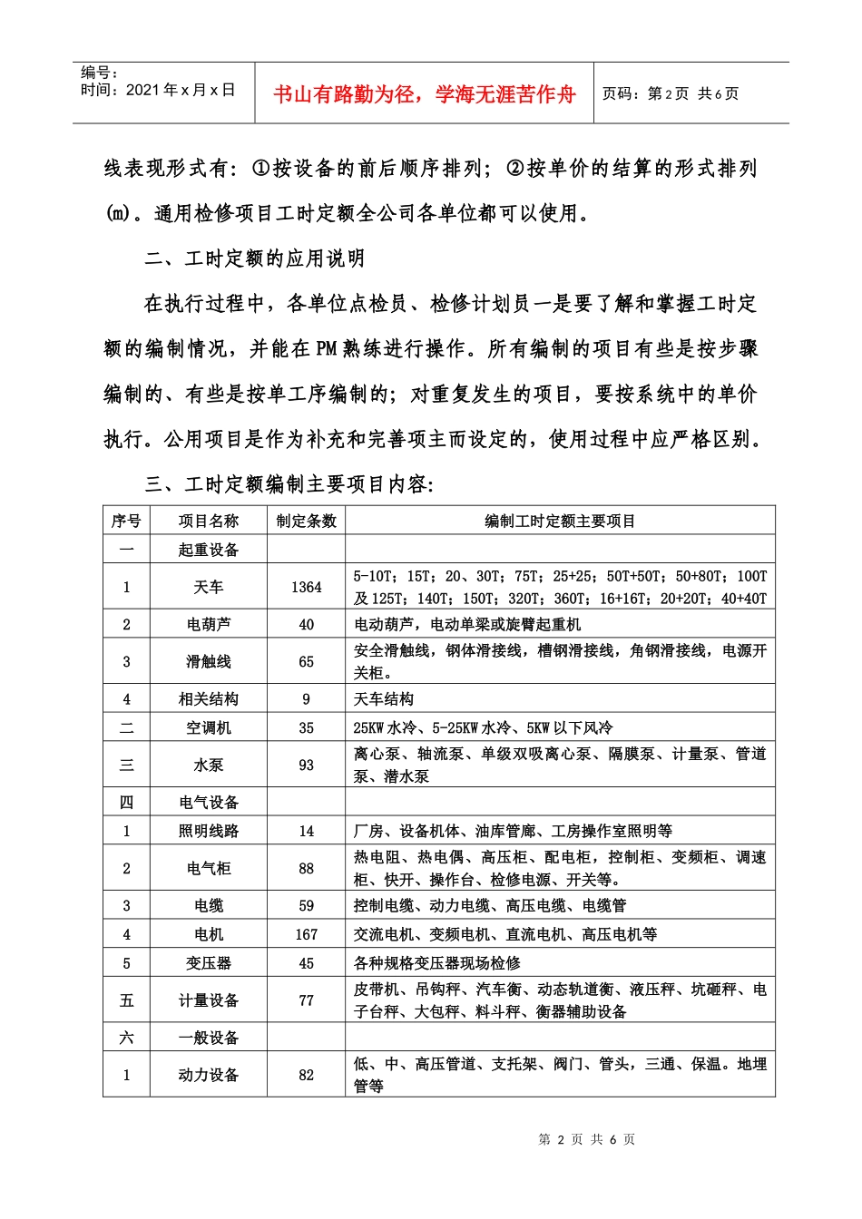 生产设备检修工时定额结算使用说明_第2页