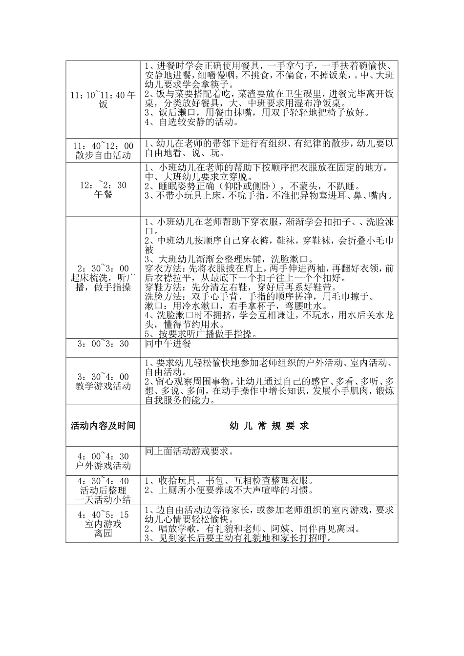 幼儿园一日活动安排表_第2页