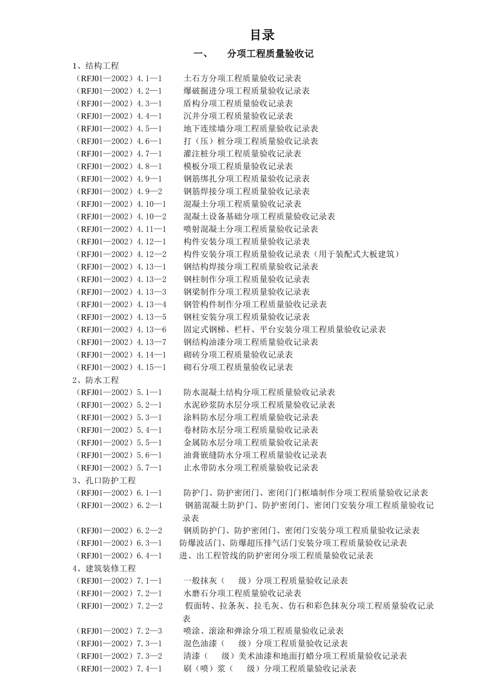 人防工程质量检验评定表_第1页