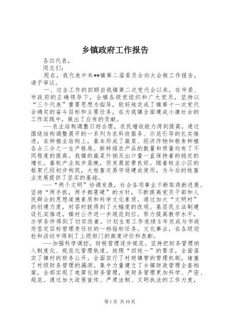 乡镇政府工作报告 (19)