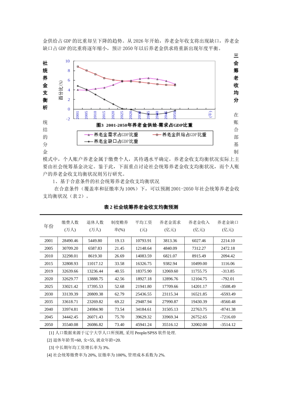 人口老龄化背景下的城镇养老金收支均衡研究_第3页