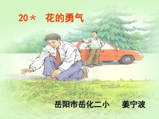 《花的勇气》说课稿