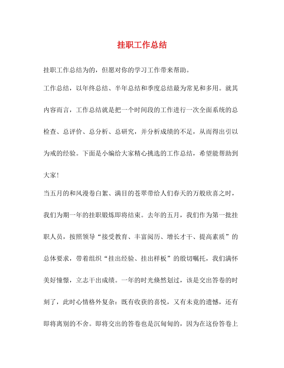 挂职工作总结_第1页