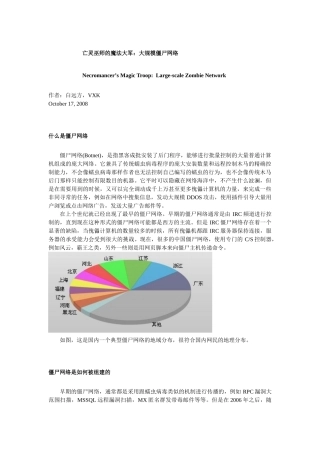 亡灵巫师的魔法大军：大规模僵尸网络