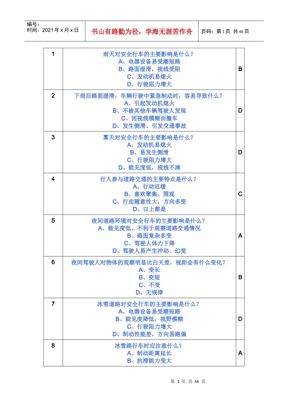 安全行车、文明驾驶_第1页