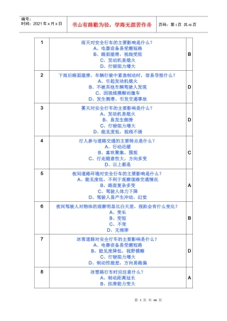 安全行车、文明驾驶