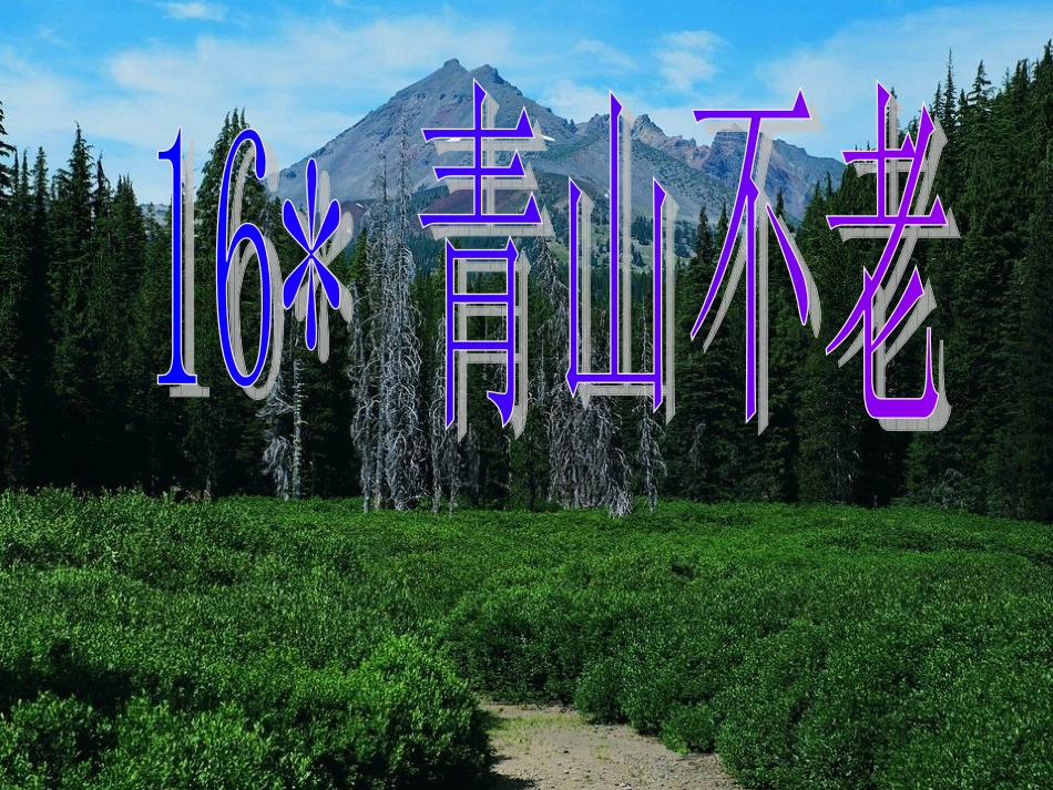 青山不老课件 (2)_第1页