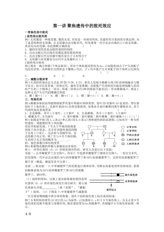 第一讲聚焦遗传中的致死效应