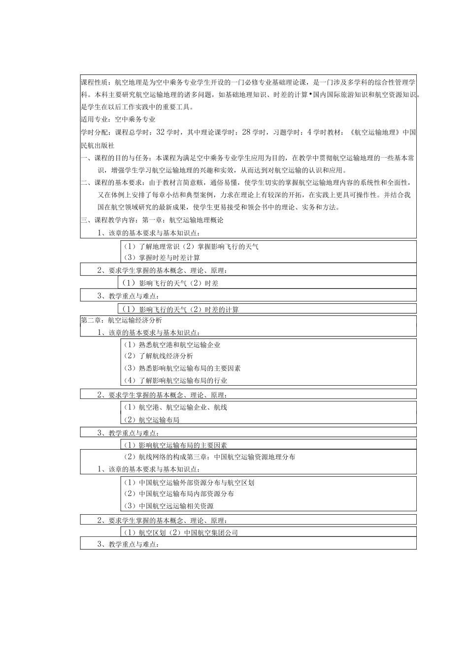 航空运输地理教案课程_第2页