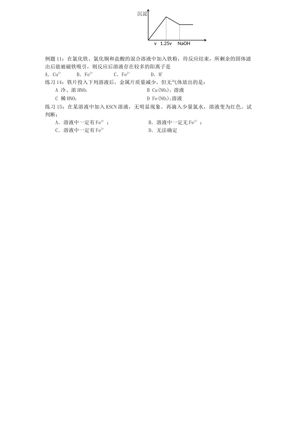 金属及其化合物复习提纲及典型例题分析_第2页