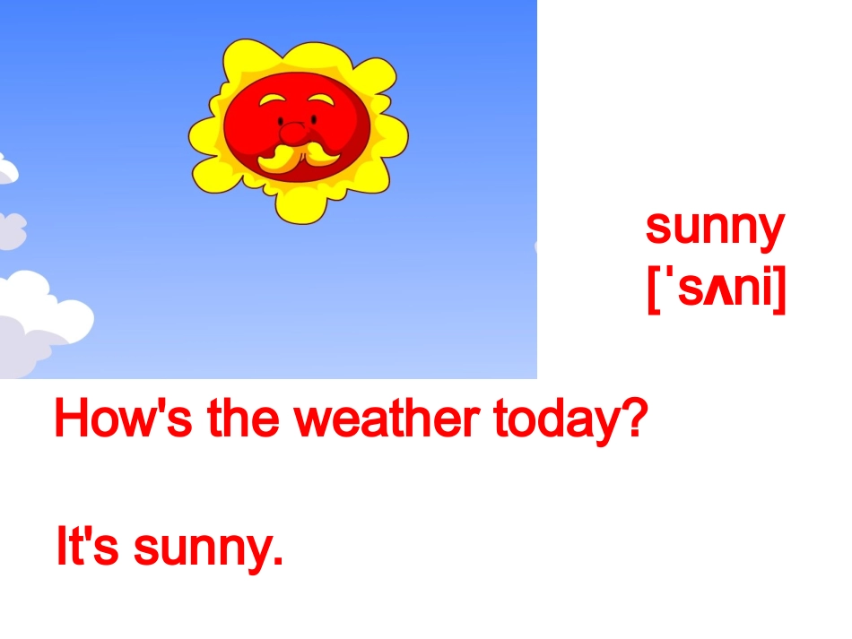 四年级Unit6How'stheWeatherTodayLesson1_第2页