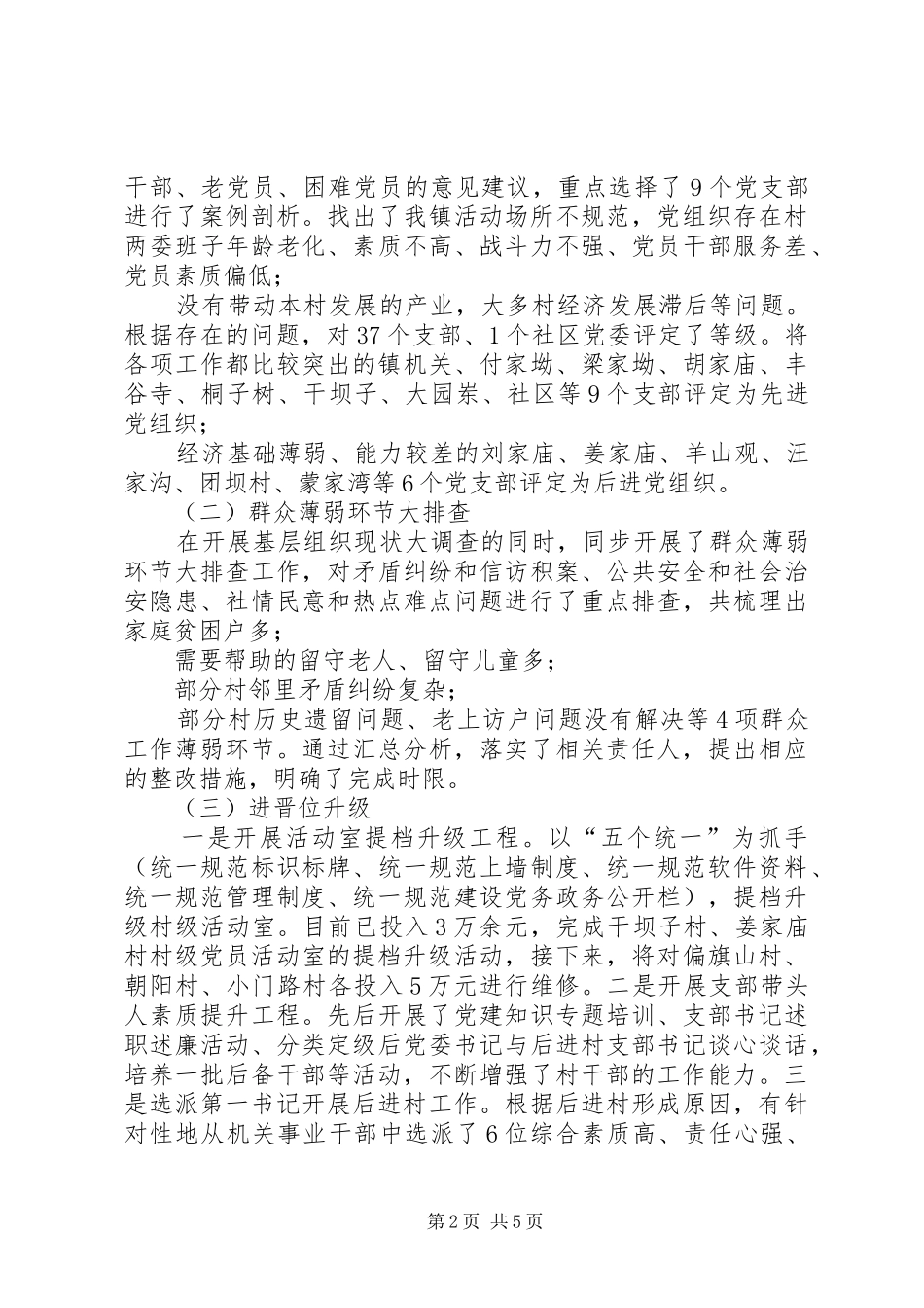 乡镇基层组织建设年自查报告_第2页