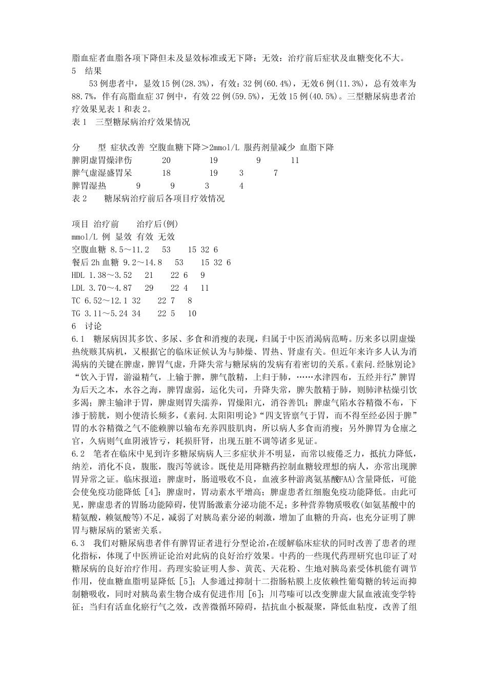 糖尿病脾胃论治53例_第2页
