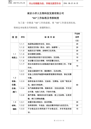 33 6S标准及考核制度