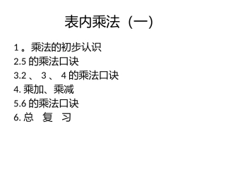 表内乘法（一）丛广义