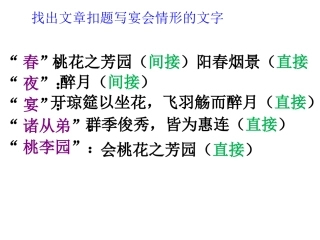 《春夜宴诸从弟桃李园序》(上课用）