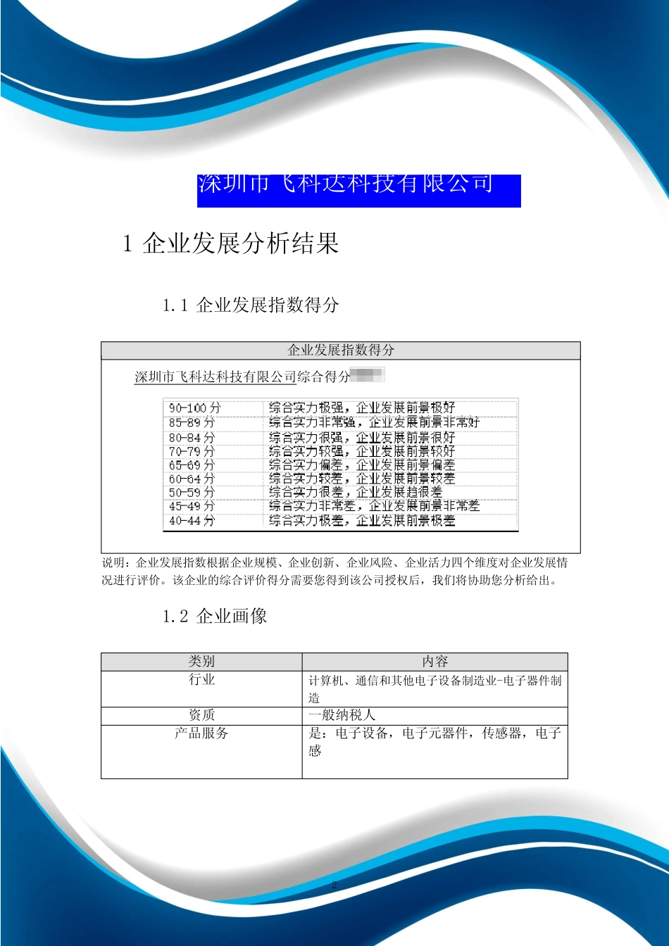 深圳市飞科达科技有限公司介绍企业发展分析报告 _第2页