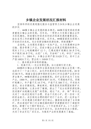 乡镇企业发展状况汇报材料 (12)