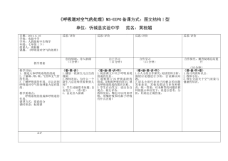 《呼吸道对空气的处理》EEPO备课方式：图文结构I型