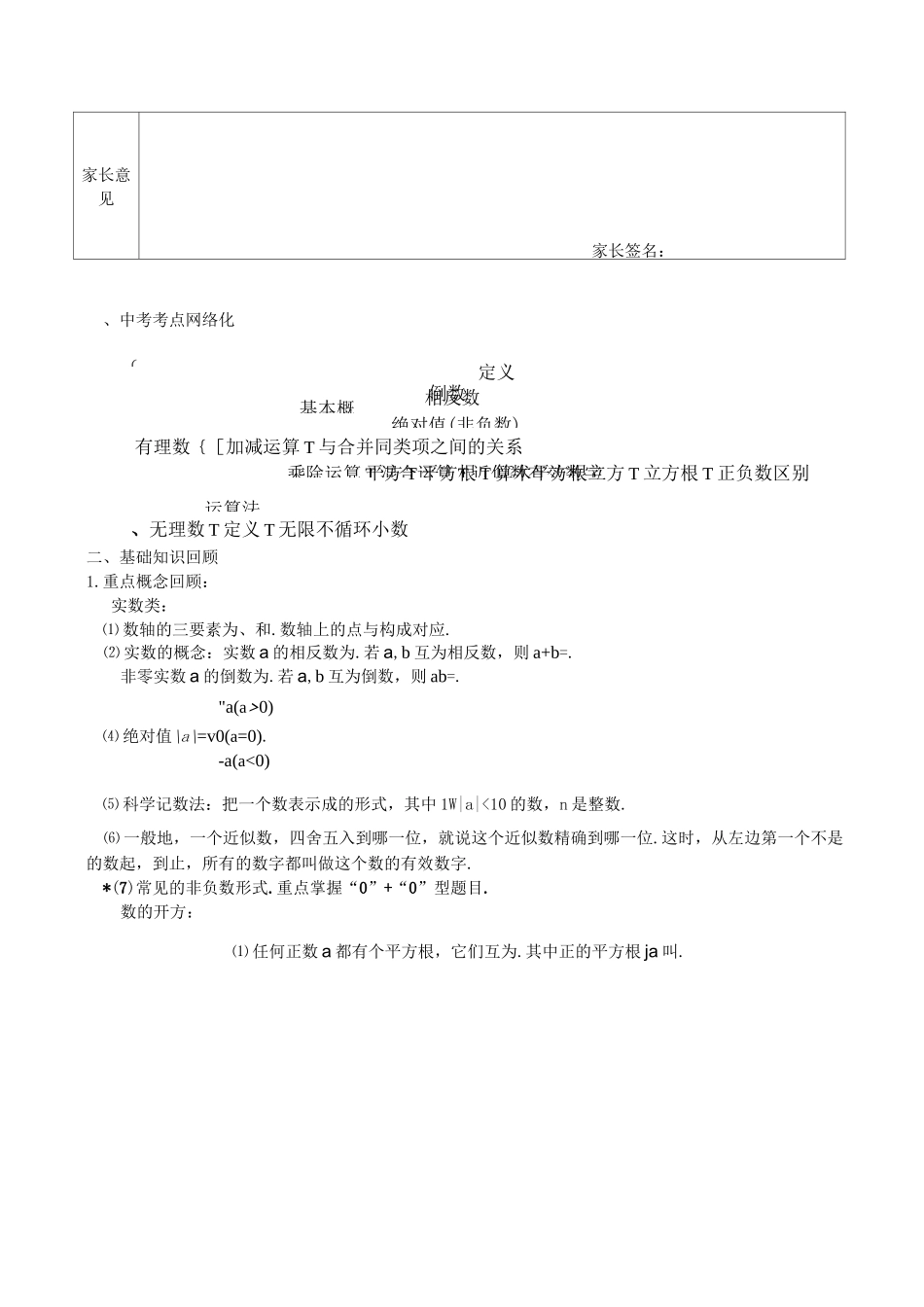 初三 实数中考复习教案_第2页