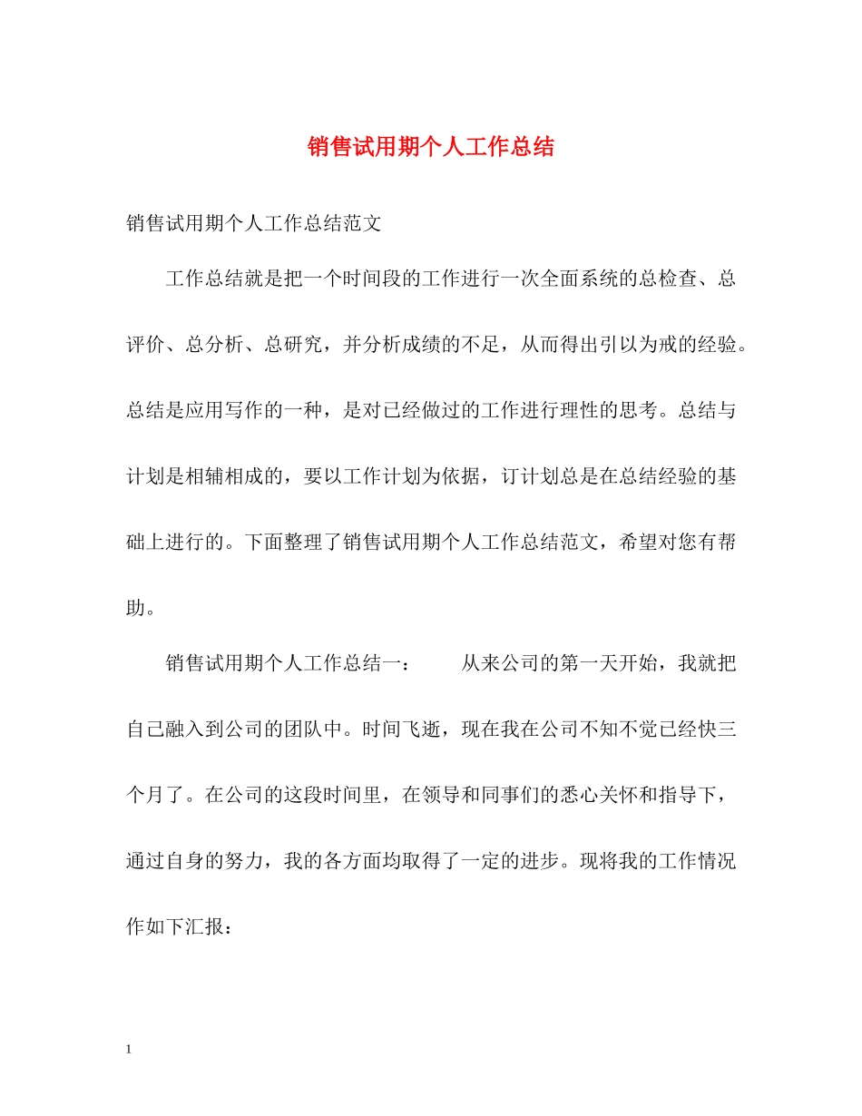 销售试用期个人工作总结_第1页