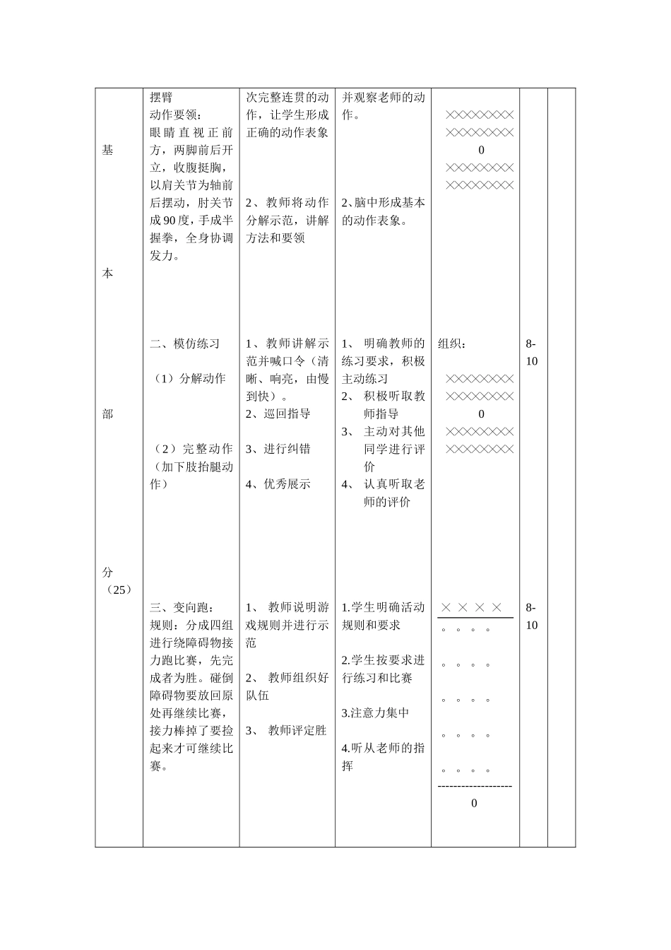 跑步摆臂、变向跑教案_第2页