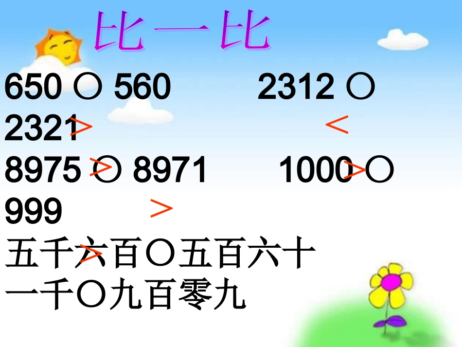 人教版数学二年级下册《万以内数的大小比较和近似数》_第3页