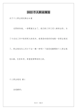 2022个人职业规划_321