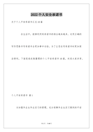 2022个人安全承诺书_123