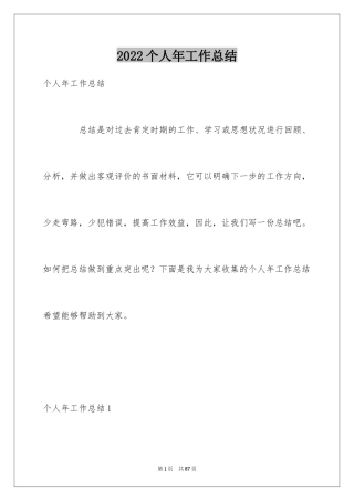 2022个人年工作总结_1