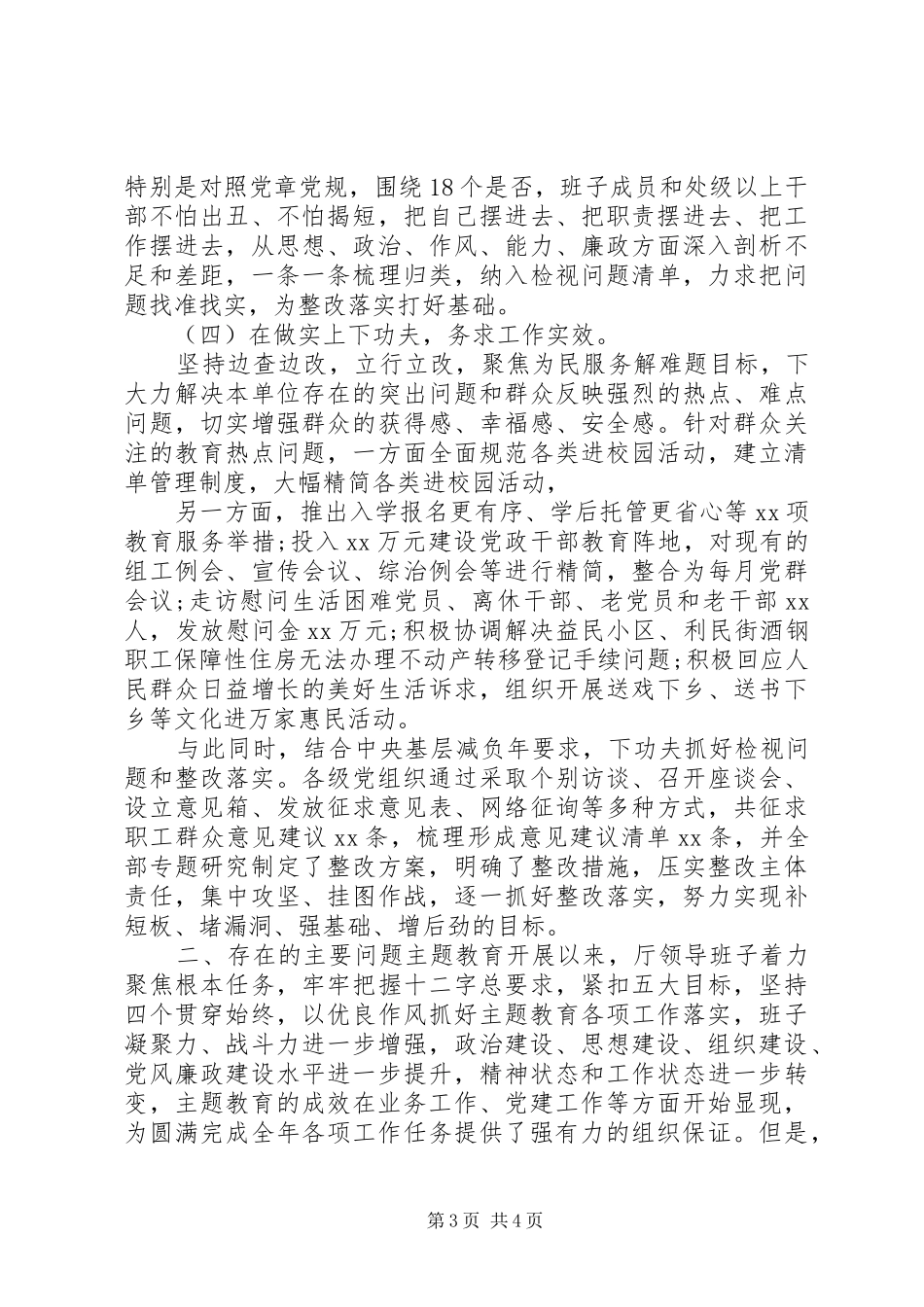 主题教育“回头看”自查报告_第3页