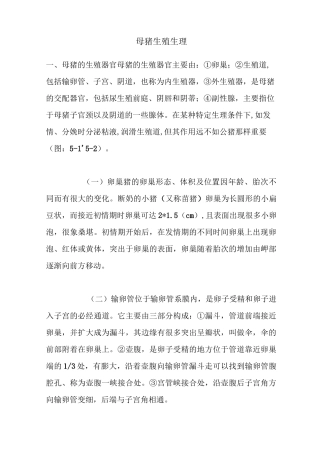 母猪生殖生理