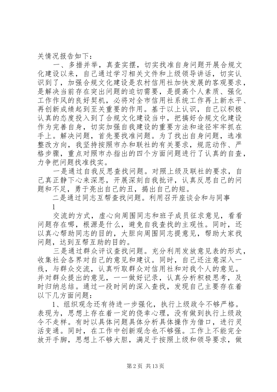 主任信用社自查报告_第2页