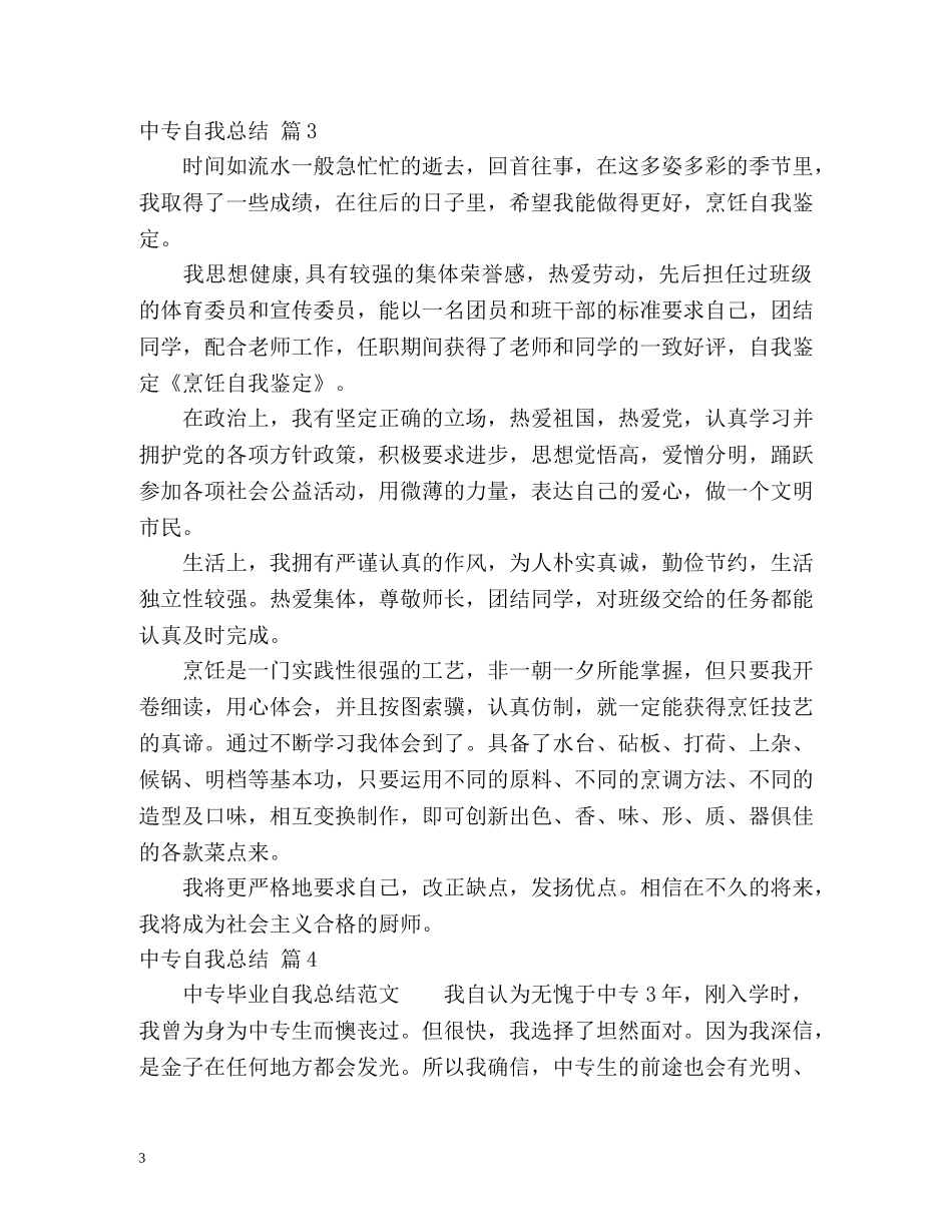 中专自我总结2 _第3页