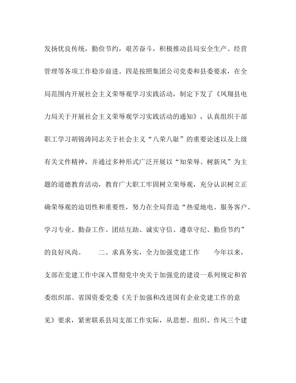 电力局党支部上半年工作总结_第3页