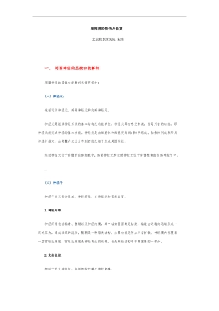 周围神经损伤及修复