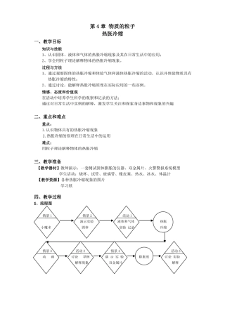 六年级科学上册物质的粒子模型5热胀冷缩教案设计牛津上海版