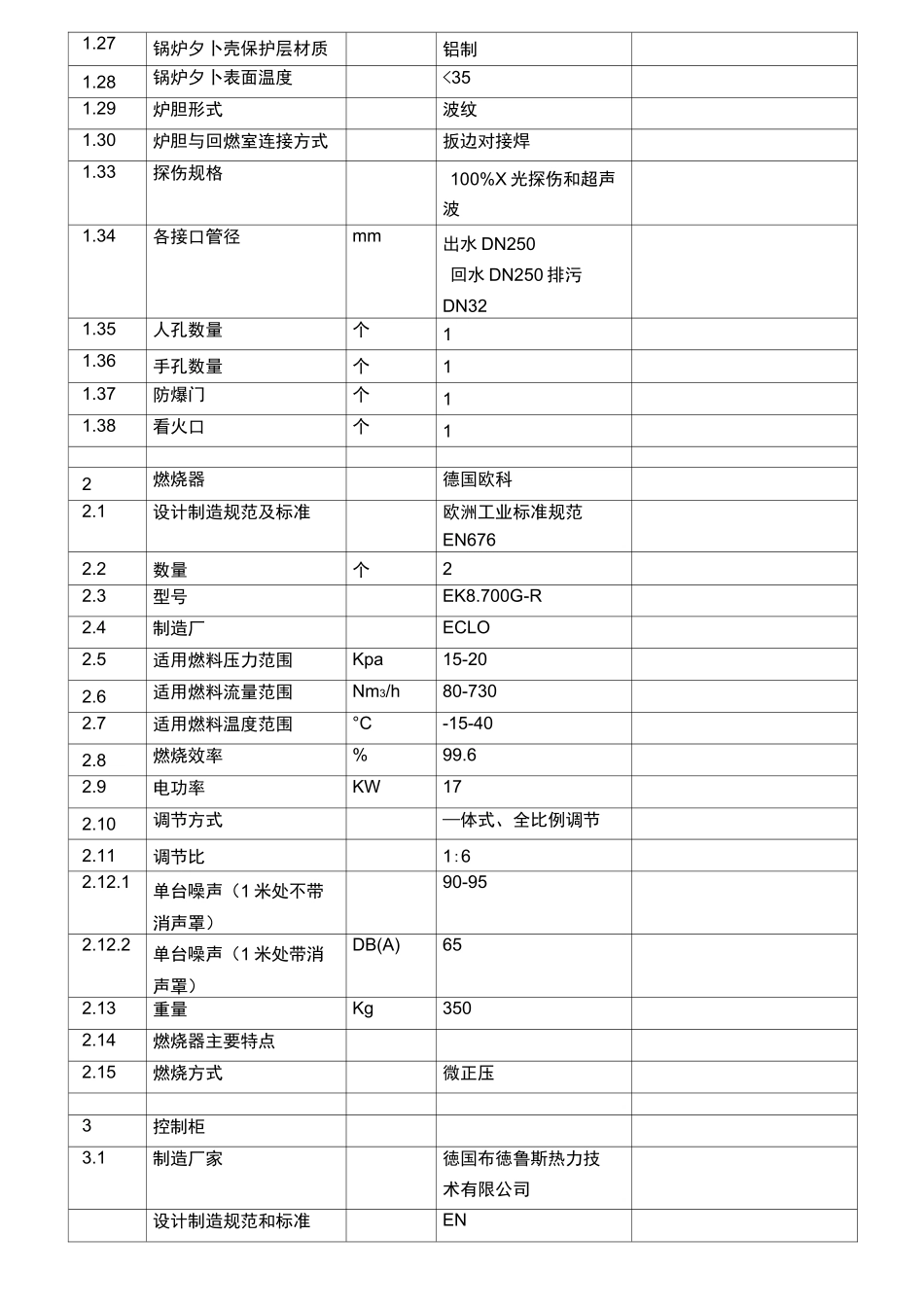 锅炉选型方案、报价及技术规格表_第3页