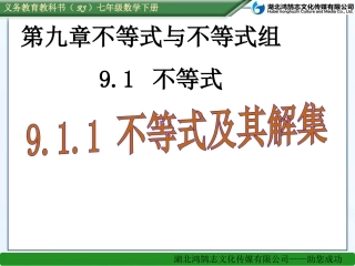 （课件）911不等式及其解集