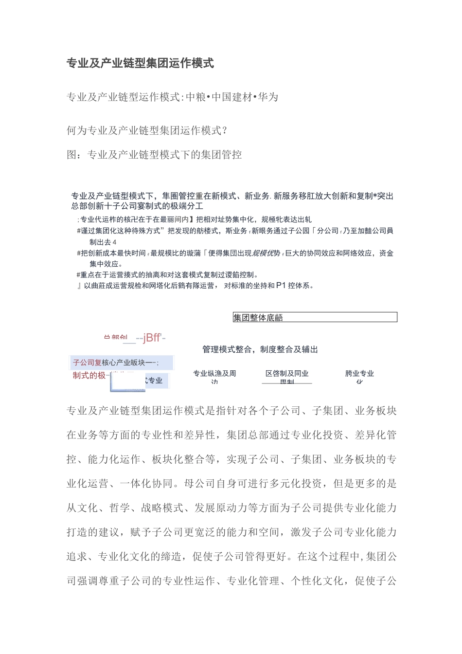 专业及产业链型集团运作模式_第1页