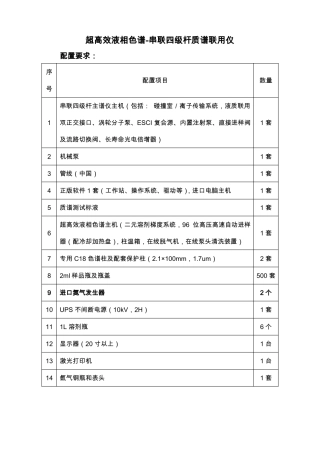 超高效液相色谱-串联四级杆质谱联用仪